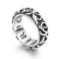 Jewelry wholesale Punk Stainless Steel Gothic Carved Inner Corrosion Word Rings