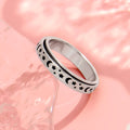 Jewelry wholesale Cute Stainless Steel Jewelry Star Moon Pattern Rotating Rings