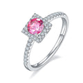 Jewelry wholesale Romantic Design Multi Color Moissanite 925 Silver Ring For Gift