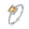 Jewelry wholesale Romantic Design Multi Color Moissanite 925 Silver Ring For Gift