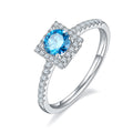 Jewelry wholesale Romantic Design Multi Color Moissanite 925 Silver Ring For Gift