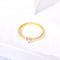 Jewelry wholesale Simple Classic Stainless Steel Jewelry Zircon Heart Rings For Gift