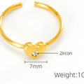 Jewelry wholesale Fashion Stainless Steel Jewelry Zircon Flower Bowknot Heart Rings