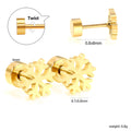Jewelry wholesale Hot Sale Stainless Steel Christmas Jewelry Helix Spiral Stud Earrings