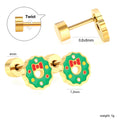 Jewelry wholesale Hot Sale Stainless Steel Christmas Jewelry Helix Spiral Stud Earrings