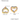Jewelry wholesale Trendy Hot Selling Hollow Out Colorful Zircons Heart Studs Earrings