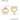 Jewelry wholesale Trendy Hot Selling Hollow Out Colorful Zircons Heart Studs Earrings