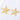 18K Gold Plated Stainless Steel Hyperbole Style Starfish Pattern Inlaid Pearl Jewelry for Engagement or Anniversary Earrings WAN4 Jewelry