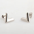 Jewelry wholesale Wholesale Letter V Stainless Steel V-Shape Stud Earrings