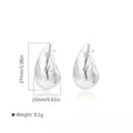 Women's Vintage Style Stainless Steel 18-Karat Gold Water Drop Grid Hollow Party Fashion Jewelry Gifts Stud Earrings WAN4 Jewelry