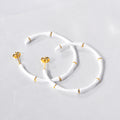 Jewelry wholesale Retro Jewelry Stainless Steel Colorful Round Bamboo Stud Hoop Earrings