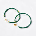 Jewelry wholesale Retro Jewelry Stainless Steel Colorful Round Bamboo Stud Hoop Earrings