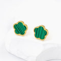 Promotion Classic Fine Jewelry 18K Gold Plated Stainless Steel Multicolor Shell Flower Studs Earrings For Women WAN4 Jewelry