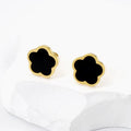 Promotion Classic Fine Jewelry 18K Gold Plated Stainless Steel Multicolor Shell Flower Studs Earrings For Women WAN4 Jewelry