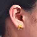 Jewelry wholesale Wholesale Sale Crescent C-Shaped Stainless Steel Earrings