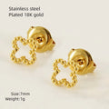 Jewelry wholesale Hot Sale Cute Mini Pattern Hollow Geometry Irregular Stud Earrings