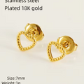 Jewelry wholesale Hot Sale Cute Mini Pattern Hollow Geometry Irregular Stud Earrings