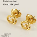Jewelry wholesale Hot Sale Cute Mini Pattern Hollow Geometry Irregular Stud Earrings