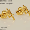 Jewelry wholesale Hot Sale Cute Mini Pattern Hollow Geometry Irregular Stud Earrings